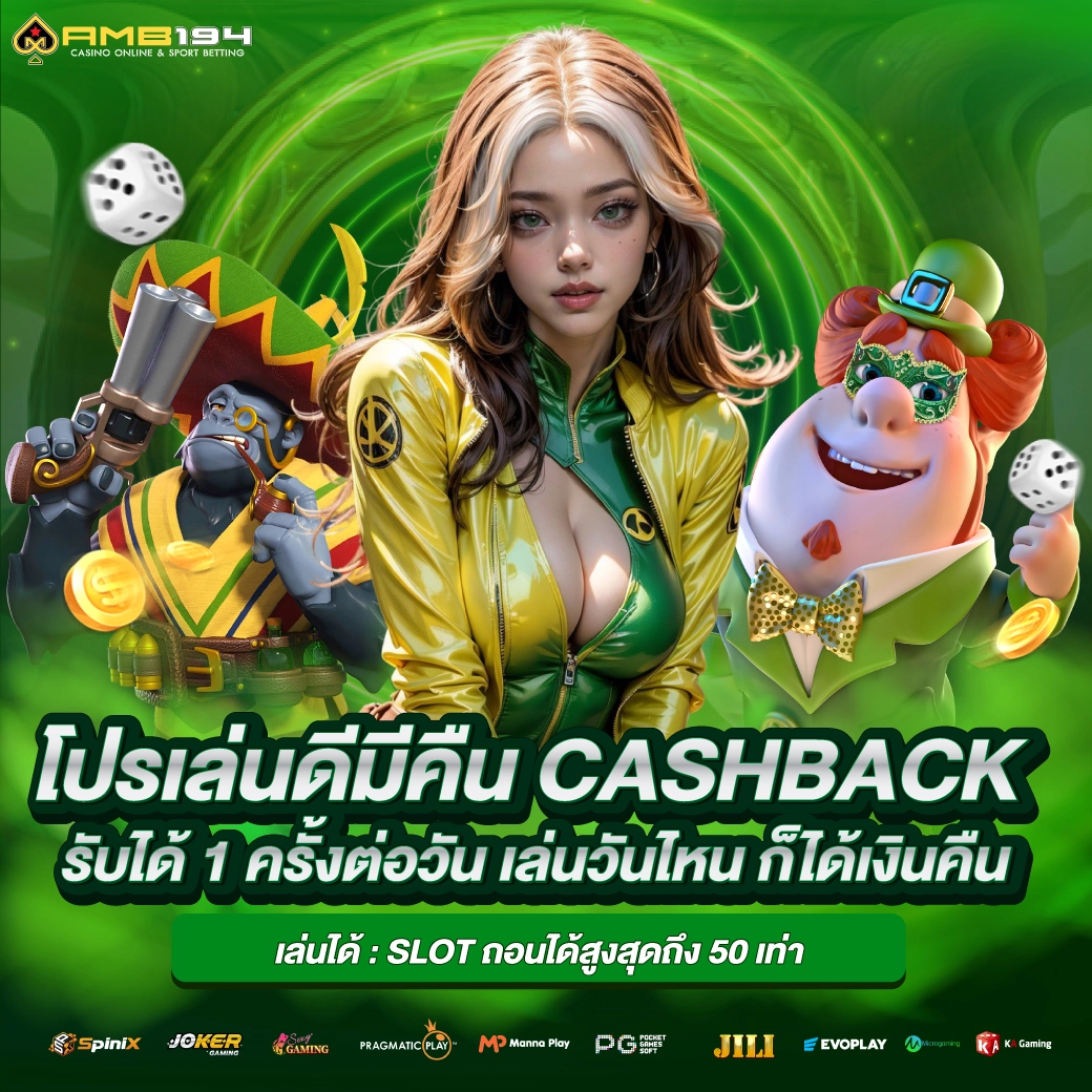 โปรเล่นดีมีคืน CASHBACK